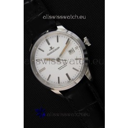 Jaeger LeCoultre Geophysic True Second Steel Case Watch White Dial 