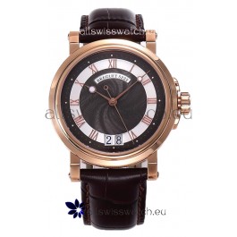 Breguet Marine Automatic Big Date 5817 Rose Gold Watch in Brown Dial 