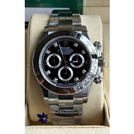 Rolex Cosmograph Daytona 116509 Black Dial Cal.4130 Movement - 904L Steel Watch