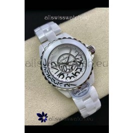 Chanel J12 Ladies White Ceramic Casing White Dial Watch 1:1 Mirror Replica Watch