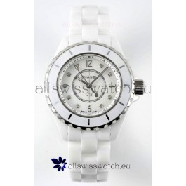 Chanel J12 Ladies White Ceramic Casing Watch 1:1 Mirror Replica Watch 