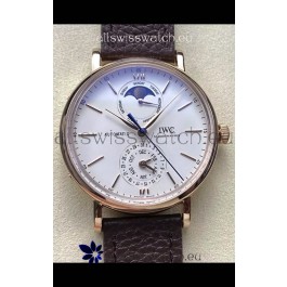 IWC IW359002 Portofino Complete Calendar Rose Gold Swiss Replica Watch 