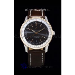 Breitling Navitimer 1 Automatic Swiss Replica Watch in Brown Dial Rose Gold Bezel