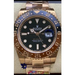 Rolex GMT Masters II M126715CHNR Everose Gold Swiss Replica 1:1 Mirror Watch - 904L Steel 