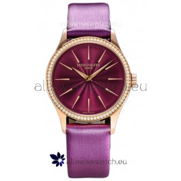 Patek Philippe Calatrava 4997 Ladies Rose Gold Pink Dial with Swiss Automatic Movement Watch