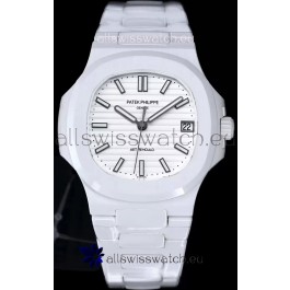 Patek Philippe Nautilus 5711 AET Remould White Ceramic Edition White Dial Swiss Replica Watch