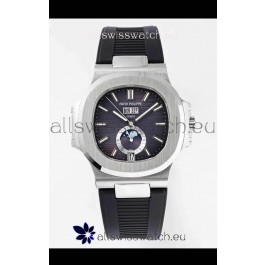 Patek Philippe Nautilus 5726A 1:1 Mirror Swiss Watch Blue Dial Rubber Strap