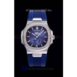 Patek Philippe Nautilus 5726A 1:1 Mirror Swiss Watch Blue Dial Rubber Strap 