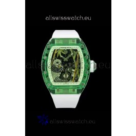 Richard Mille RM26-01 Tourbillon Panda Transparent Sapphires Casing Watch - Super Clone Replica