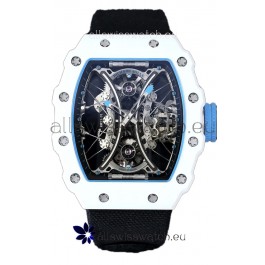 Richard Mille RM53-01 Pablo Mac Donough White TPT CASE Black Nylon Strap Swiss Replica Watch