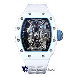 Richard Mille RM53-01 Pablo Mac Donough White TPT CASE White Rubber Strap Swiss Replica Watch