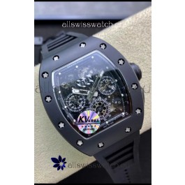 Richard Mille RM011 Felipe Massa 1:1 Mirror Black Ceramic Case Watch 