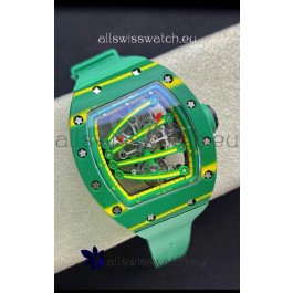 Richard Mille RM59-01 Genuine Tourbillon Movement in Green NTPT Carbon Casing