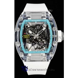 Richard Mille RM35-01 Rafael Nadal Transparent Sapphires Casing with Genuine Tourbillon Super Clone Watch
