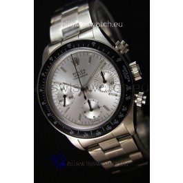 Rolex Daytona Vintage Steel Dial Swiss Replica Watch - 904L Steel Watch 