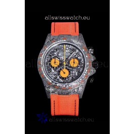Rolex Daytona DiW Forged Cabon Casing 1:1 Mirror Replica Black Carbon Dial