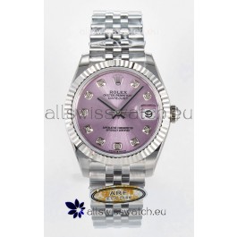 Rolex Super Clone Datejust ETA 2688 Movement 31MM Stainless Steel Case Pink Dial Watch