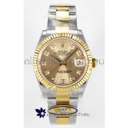 Rolex Super Clone Datejust ETA 2688 Movement 31MM Two Tone Yellow Gold Watch and Dial