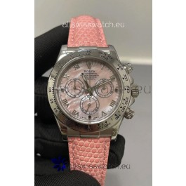 Rolex Daytona Super Clone Pink Pearl Dial Stainless Steel 1:1 Mirror Cal.4131 Movement Replica Watch