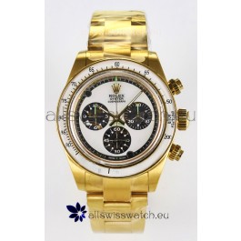 Rolex Daytona Super Clone Neon Artisans De Geneve Yellow Gold Watch Swiss Replica