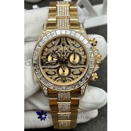 Rolex Cosmograph Daytona "Eye of the Tiger" Edition in 904L Yellow Gold 1:1 Mirror Replica Watch