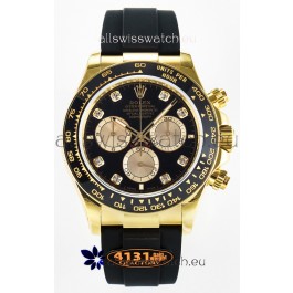 Rolex Cosmograph Daytona M126518 Yellow Gold Black Diamonds Dial Original Cal.4131 Movement