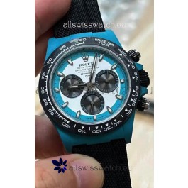 Rolex Cosmograph Daytona DiW CELESTE INVERT Edition Carbon Fiber Watch - Cal.4130 Movement 