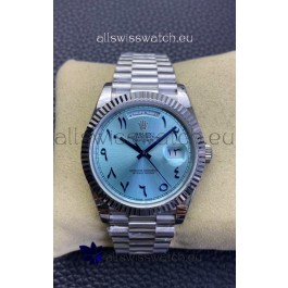 Rolex Day Date Presidential 904L Steel 36MM - Ice Blue Arabic Numerals 1:1 Mirror Quality Watch
