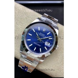 Rolex Datejust 126300 41MM Cal.3135 Swiss 1:1 Mirror Replica Watch in 904L Blue Dial