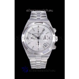 Vacheron Constantin Overseas Chronograph White Dial Swiss Replica Watch - Stainless Steel Strap