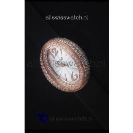 Piaget Limelight Magic Hour Swiss Quartz Watch Rose Gold in Black Strap