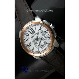 Cartier Calibre de Japanese Replica Watch in White Dial