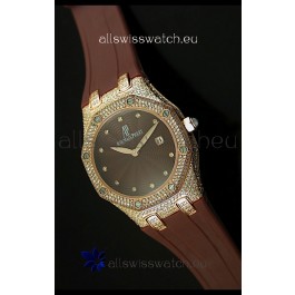 Audemars Piguet Royal Oak LADY Replica Watch in Pink Gold Casing