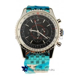 Breitling Montbrillant Japanese Replica Watch in Black Dial