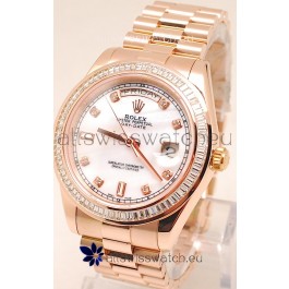 Rolex Day Date II Rose Gold Japanese Replica Watch