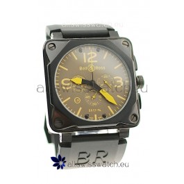 Bell and Ross BR01-94 Edition Japanese PVD Watch in Yellow Markers