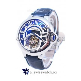Cartier Ballon de Bleu Flying Tourbillon Swiss Silver Watch