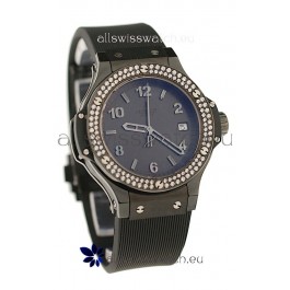 Hublot Big Bang All Black Diamonds Swiss Replica Quartz Watch