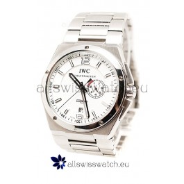 IWC Big Ingenieur Japanese Replica Steel Watch in White Dial