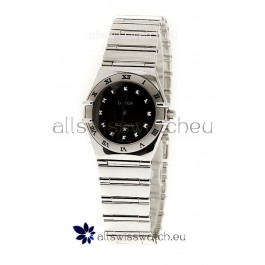 Omega Constellation Ladies Swiss Watch in Black Dial