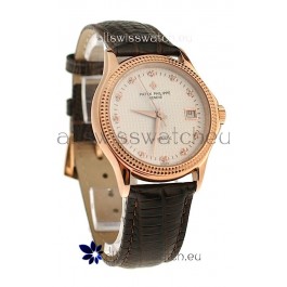Patek Philippe Geneve Replica Pink Gold Watch 