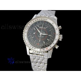 Breitling Navitimer World Swiss Replica Watch in Black Dial