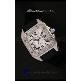 Cartier Santos in Swiss Replica Watch in White Dial