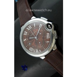 Cartier Ballon de Japanese Replica Watch in Brown Dial
