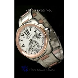 Calibre De Cartier Japanese Automatic Replica Watch in Two Tone