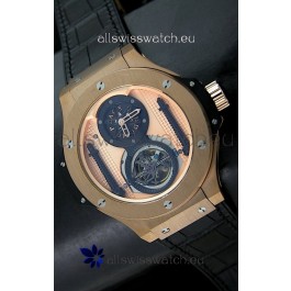 Hublot Big Bang King Power Tourbilon Japanese Replica Watch in Rose Gold