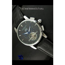 Mont Blanc Flying Tourbillon Japanese Replica Watch in Black Dial