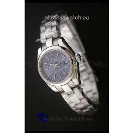 Rolex Datejust Oyster Perpetual Superlative ChronoMeter Swiss Watch in Blue Dial