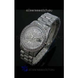 Rolex Day Date Japanese Automatic Replica Watch in Diamonds Dial