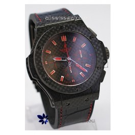 Hublot Big Bang All Carbon Swiss Replica Watch in Red